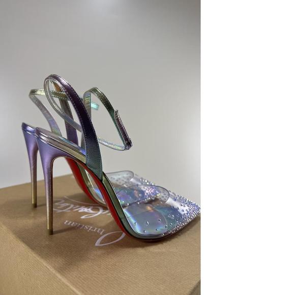 Spikaqueen Strassed Crystal Clear PVC Unicorn ombre Sandals E576 - Picture 3 of 12